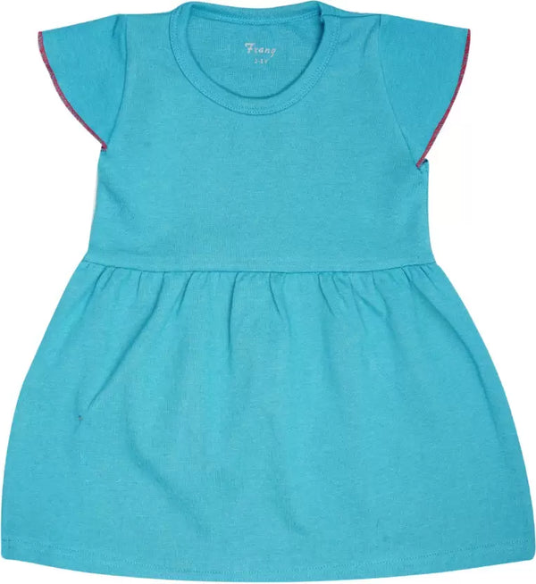 Kids Pure Cotton Teagreen Color frock