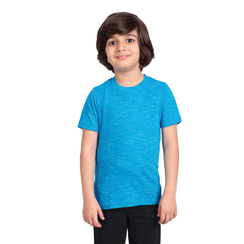 Kids Round Neck Half Sleeve Blue T-Shirt