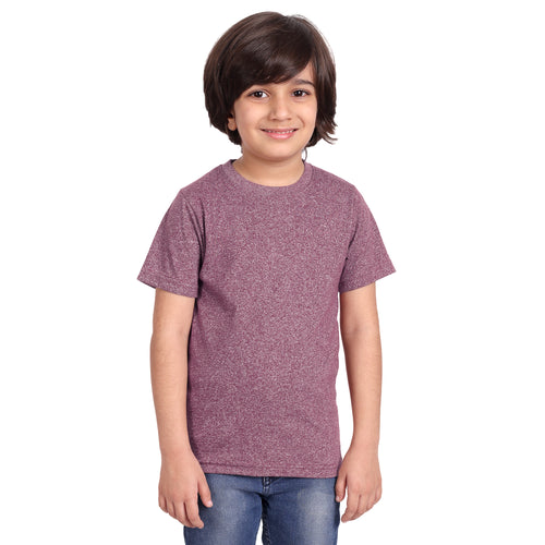 Kids Round Neck Half Sleeve Purple T-Shirt