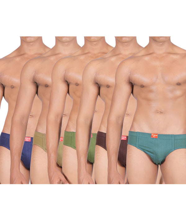 Men's Inner Elastic Briefs - Pack of 5