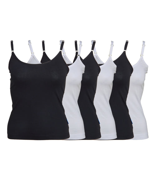 Women's Black and white Camisole - Pack of 4
