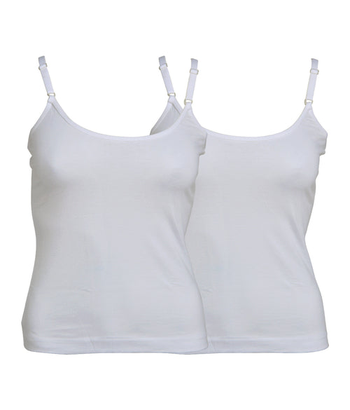 Women's white Camisole - Pack of 2