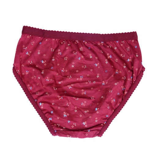Women's panties print Maroon Outer Elastic